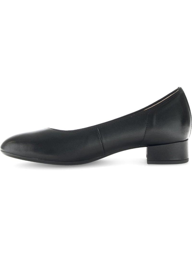 Escarpins  en cuir lisse Noir Noir - Kiabi