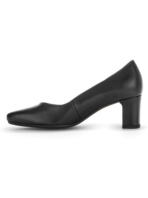 Escarpins  en cuir lisse - Kiabi