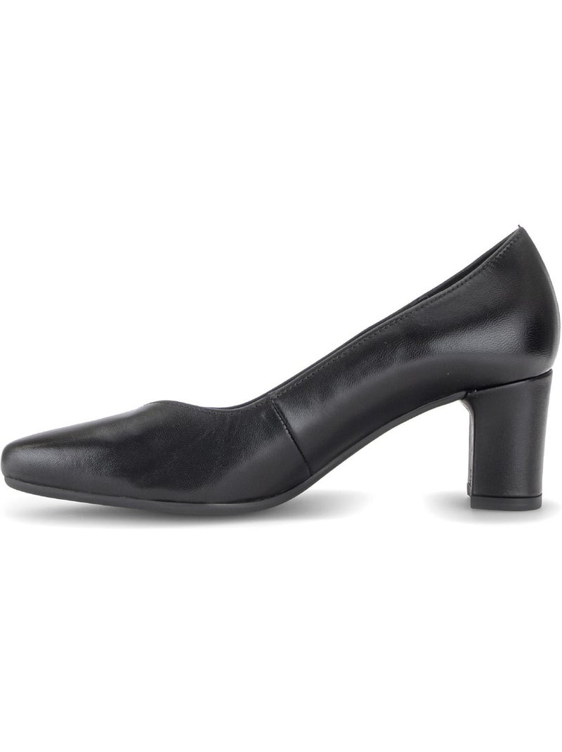 Escarpins  en cuir lisse Noir Noir - Kiabi