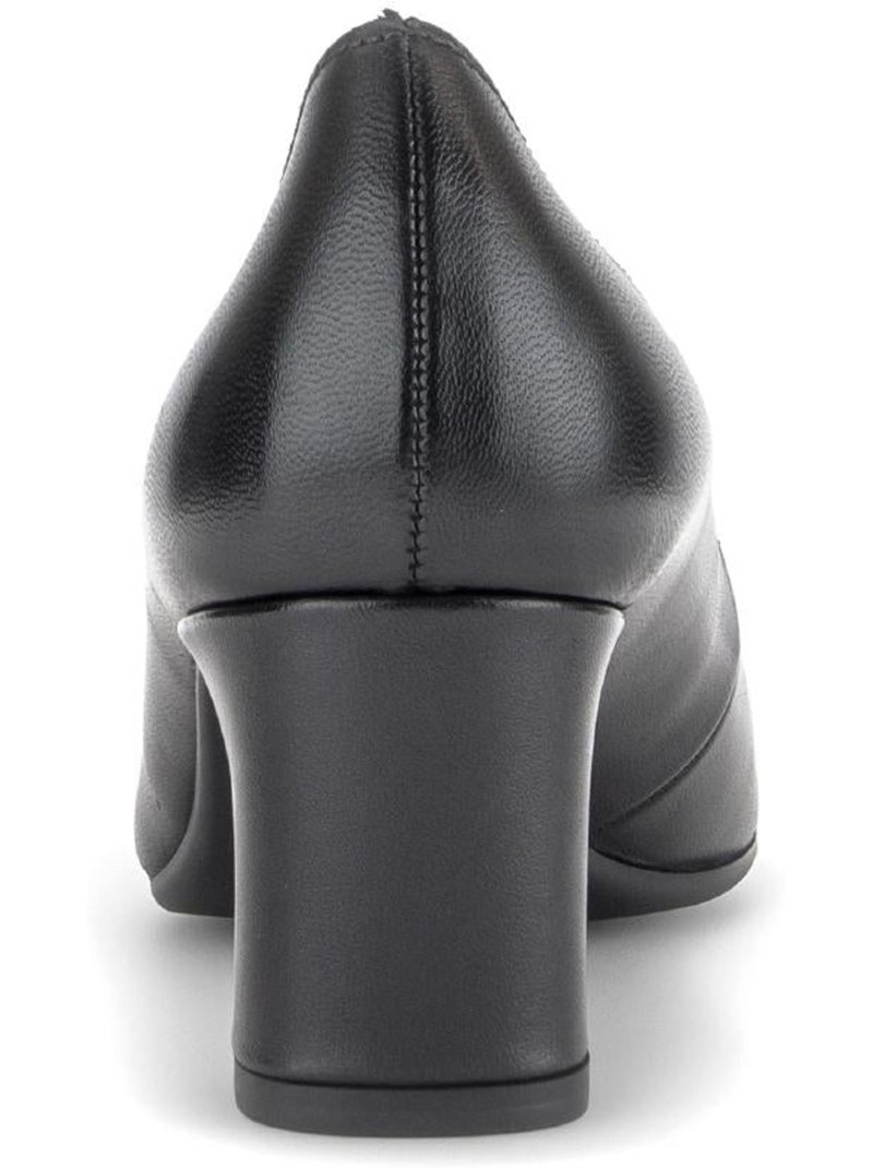 Escarpins  en cuir lisse Noir Noir - Kiabi