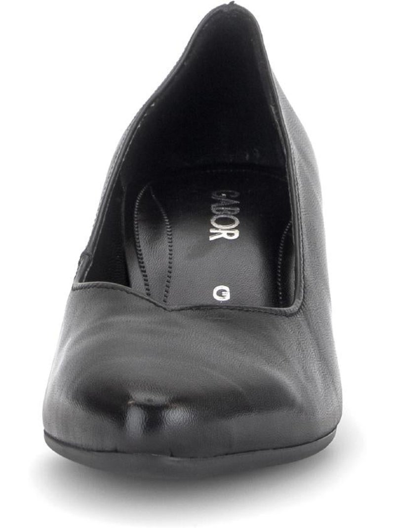 Escarpins  en cuir lisse Noir Noir - Kiabi