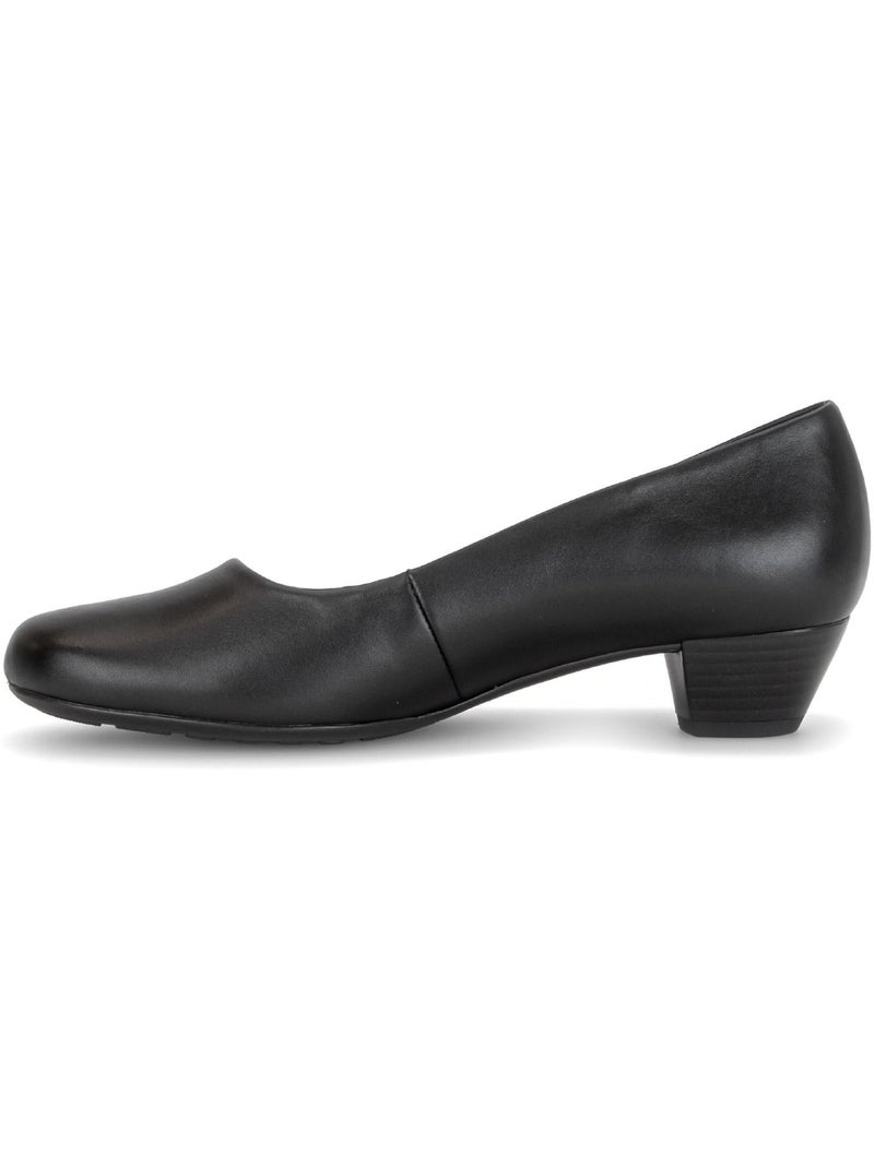 Escarpins  en cuir lisse Noir Noir - Kiabi