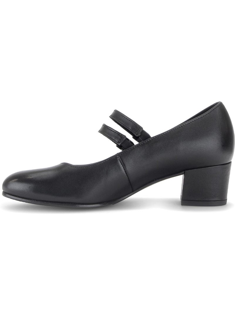 Escarpins  en cuir lisse Noir Noir - Kiabi