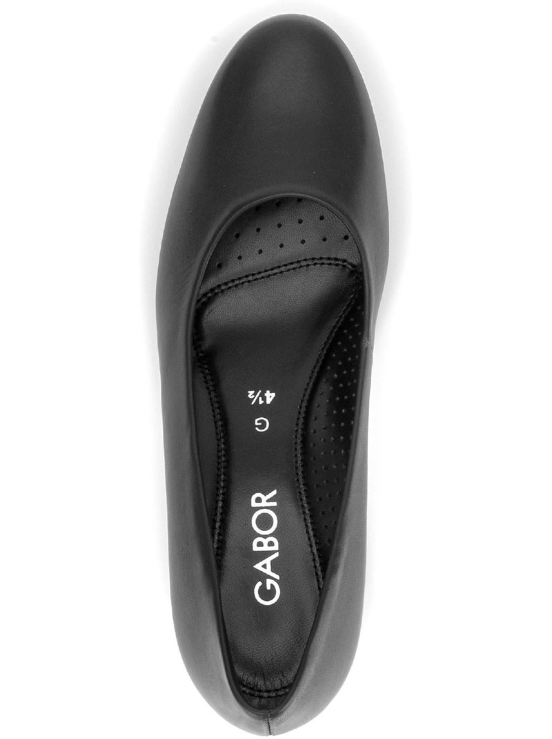 Escarpins  en cuir lisse Noir Noir - Kiabi