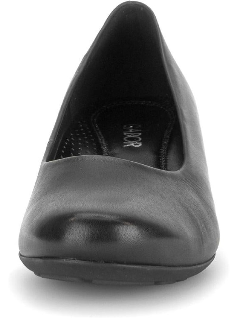 Escarpins  en cuir lisse Noir Noir - Kiabi