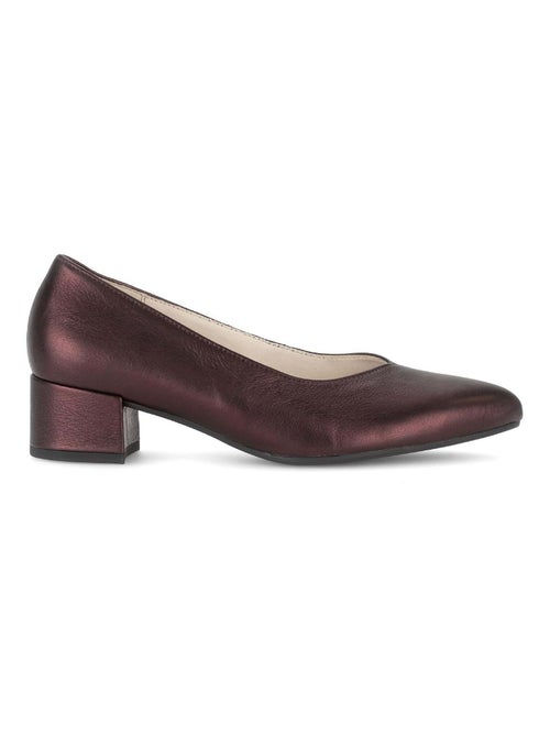 Escarpins  en cuir lisse - Kiabi
