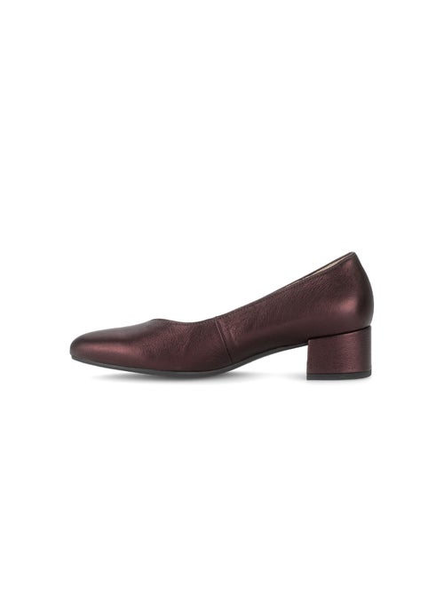 Escarpins  en cuir lisse - Kiabi