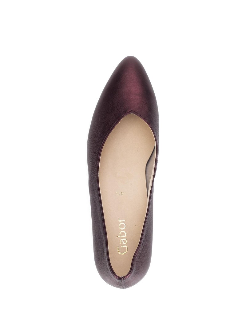 Escarpins  en cuir lisse Rouge - Kiabi