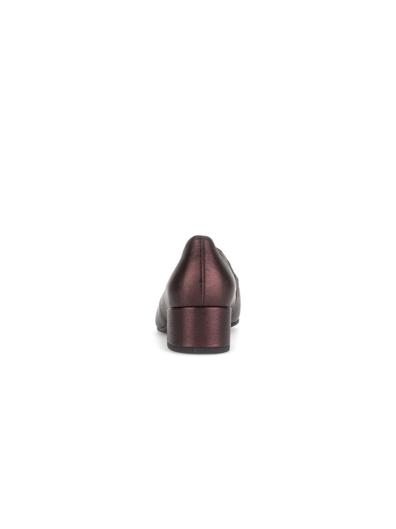 Escarpins  en cuir lisse Rouge - Kiabi