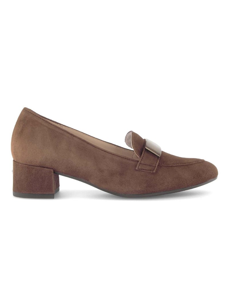 Escarpins  en cuir Marron clair - Kiabi