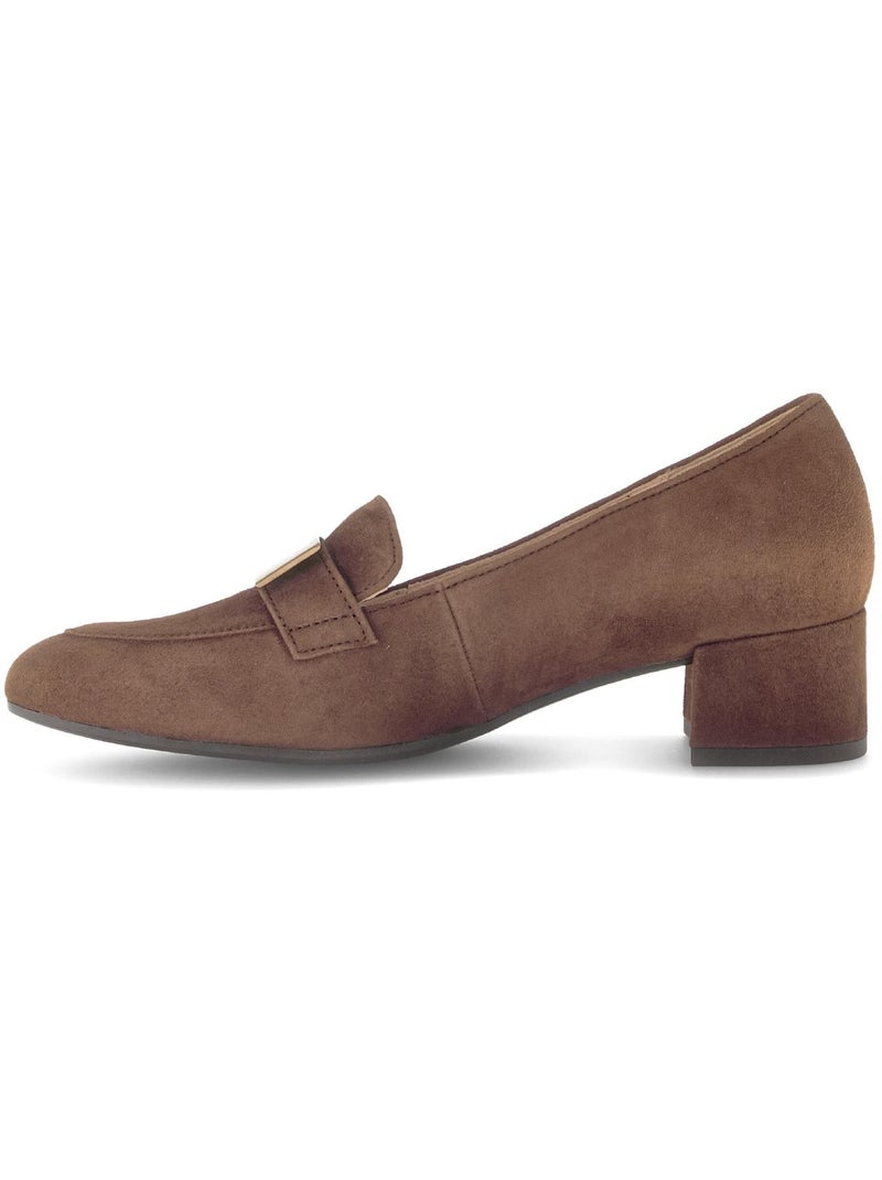 Escarpins  en cuir Marron - Kiabi
