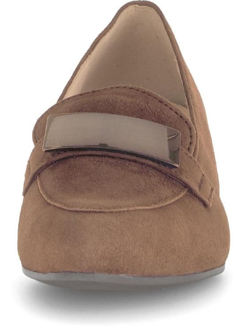 Escarpins  en cuir Marron - Kiabi