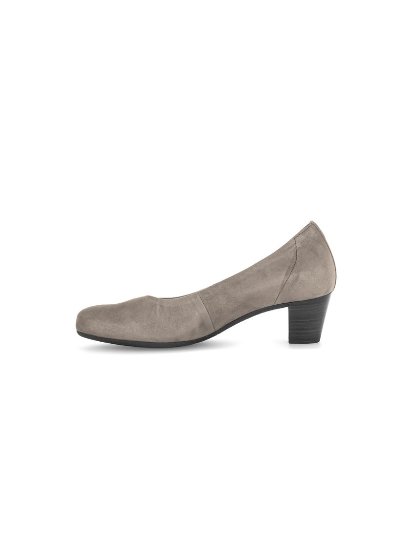 Escarpins  en cuir Marron - Kiabi