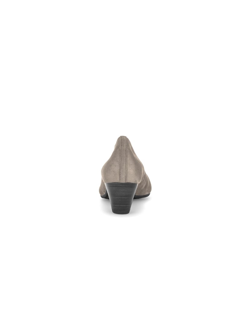 Escarpins  en cuir Marron - Kiabi