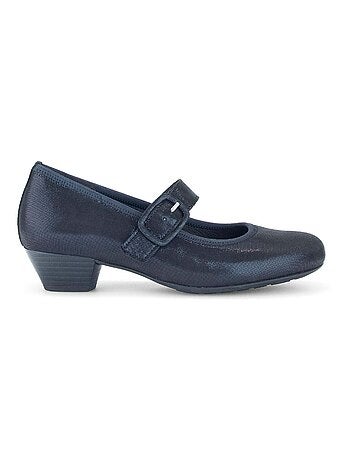 Escarpins en cuir métalisé