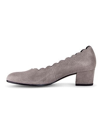 Escarpins en cuir métalisé