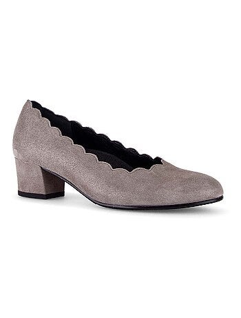 Escarpins en cuir métalisé