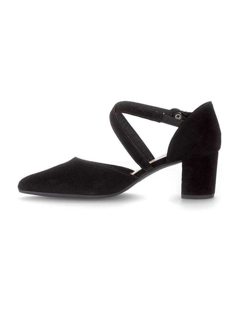 Escarpins  en cuir Noir - Kiabi