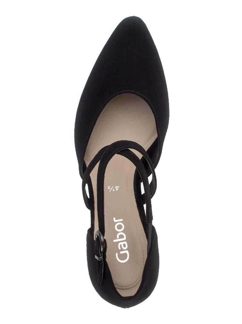 Escarpins  en cuir Noir - Kiabi