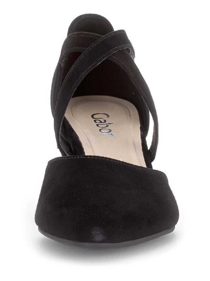 Escarpins  en cuir Noir - Kiabi