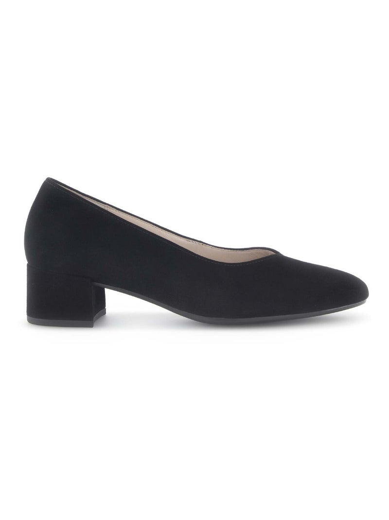 Escarpins  en cuir Noir - Kiabi
