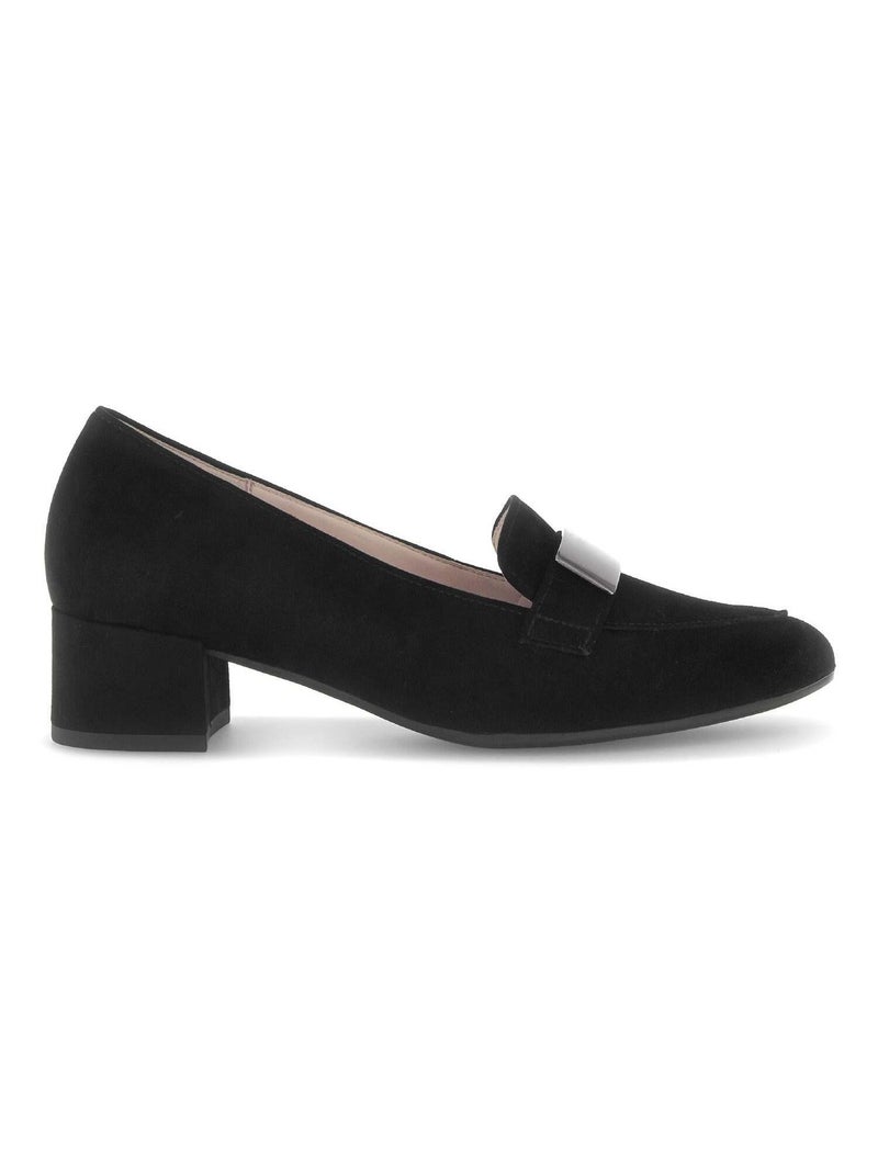 Escarpins  en cuir Noir - Kiabi