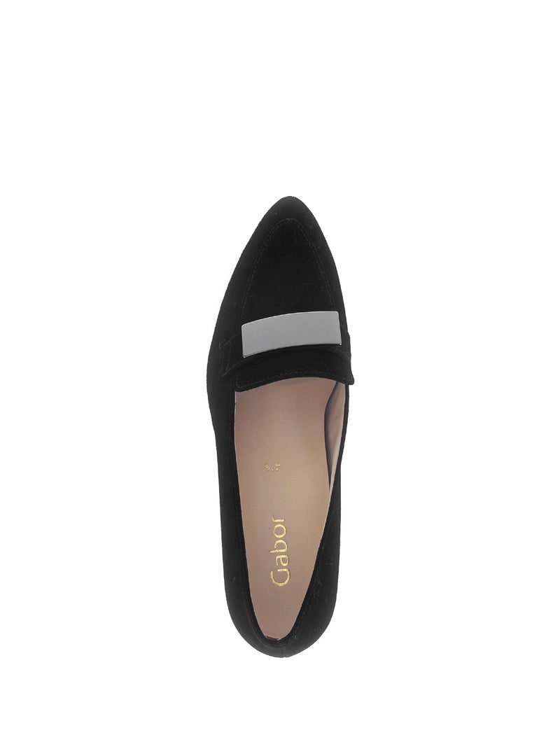 Escarpins  en cuir Noir - Kiabi