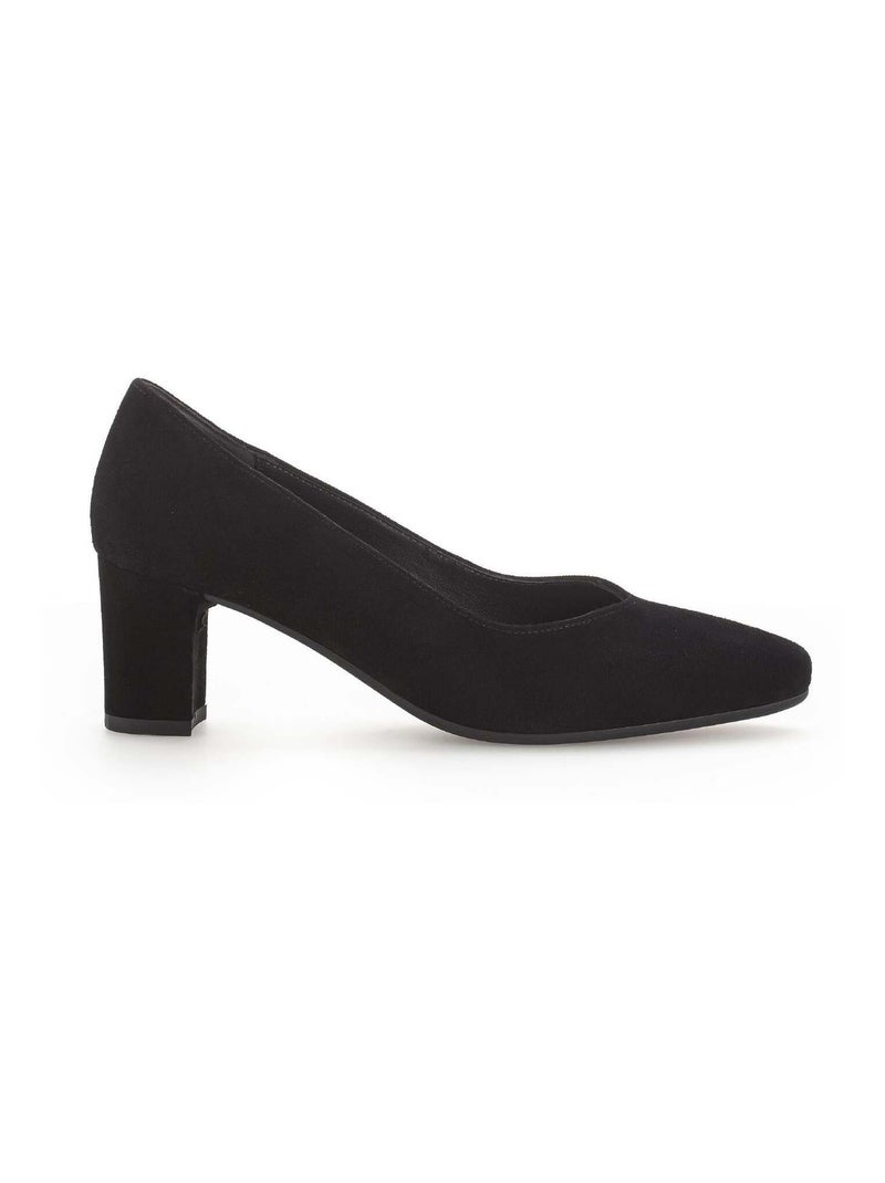 Escarpins  en cuir Noir - Kiabi