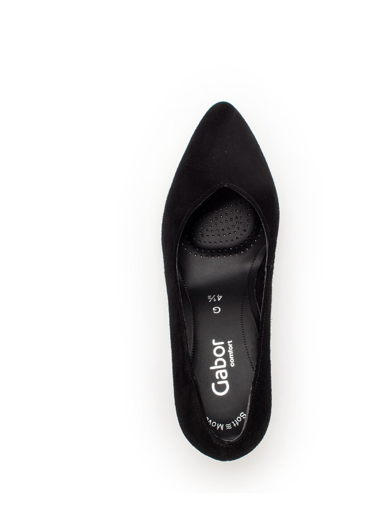 Escarpins  en cuir Noir - Kiabi
