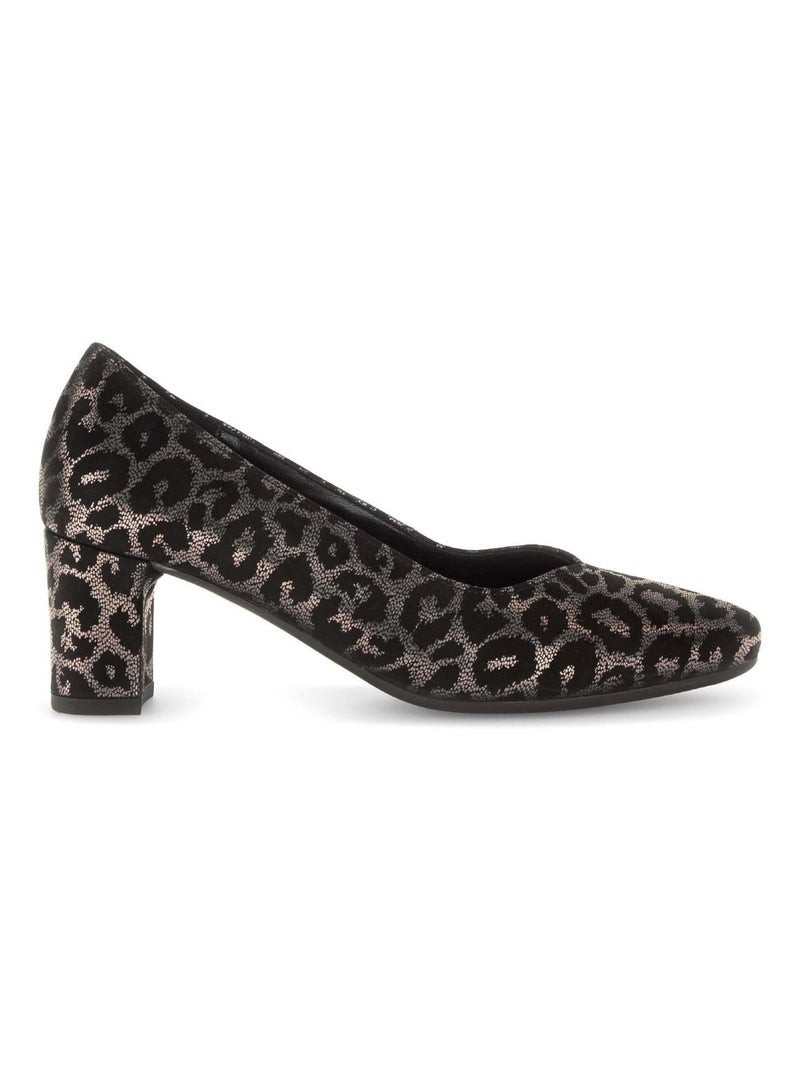 Escarpins  en cuir Noir - Kiabi
