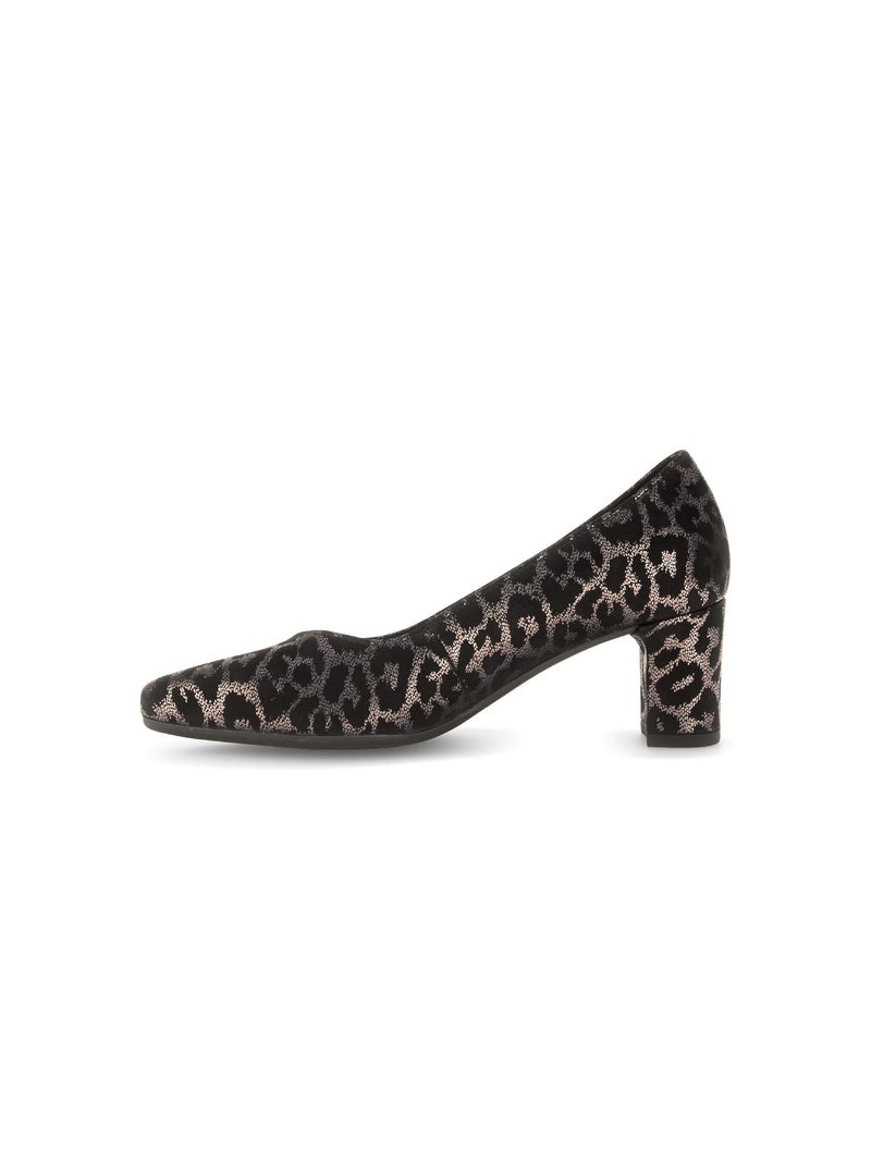 Escarpins  en cuir Noir - Kiabi