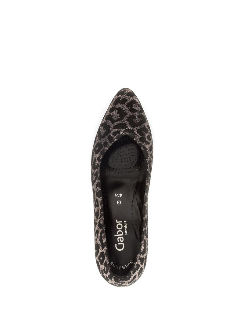 Escarpins  en cuir Noir - Kiabi