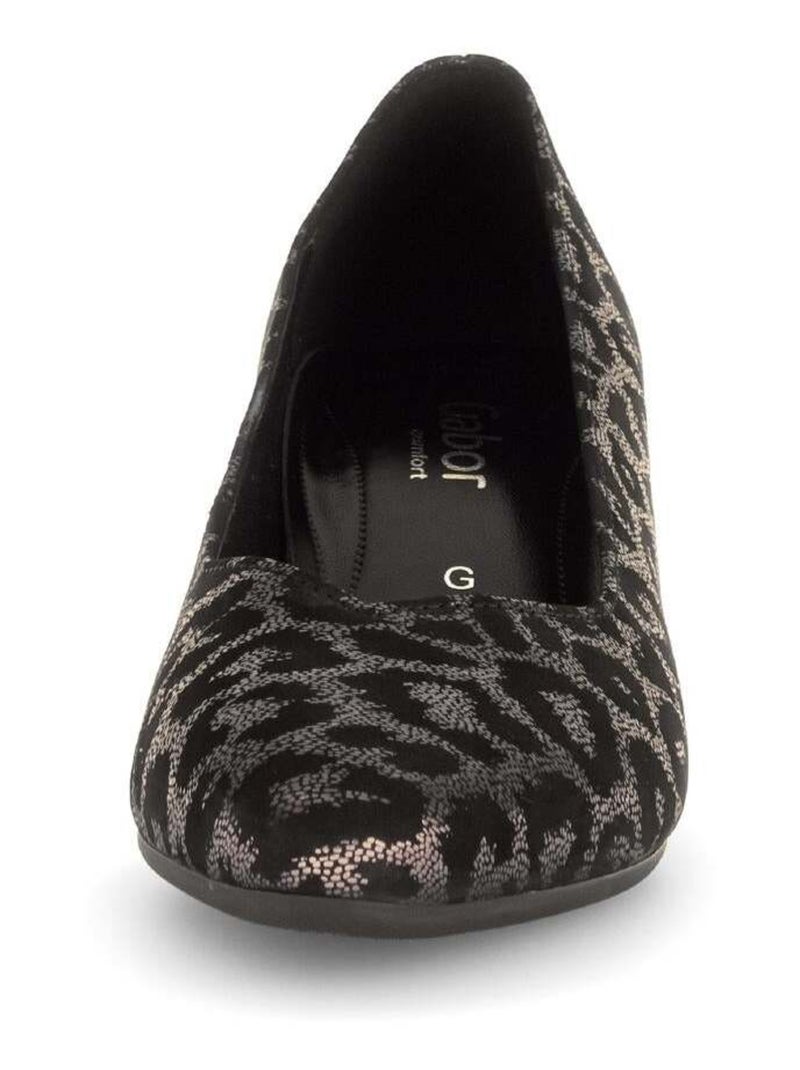 Escarpins  en cuir Noir - Kiabi