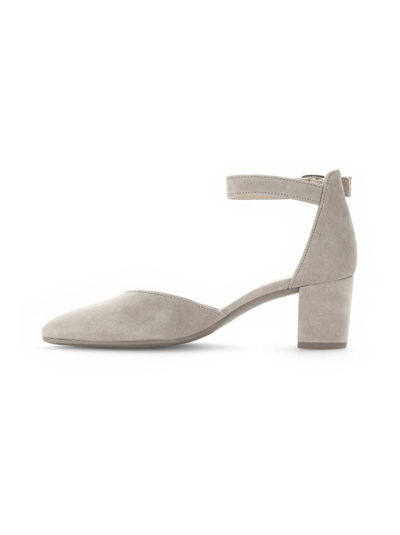 Escarpins  en cuir velours Beige - Kiabi