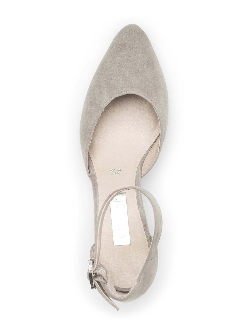 Escarpins  en cuir velours Beige - Kiabi