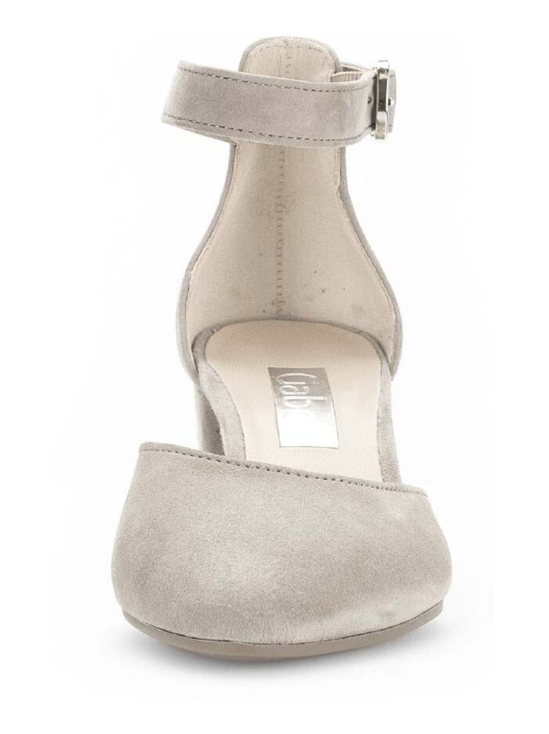 Escarpins  en cuir velours Beige - Kiabi