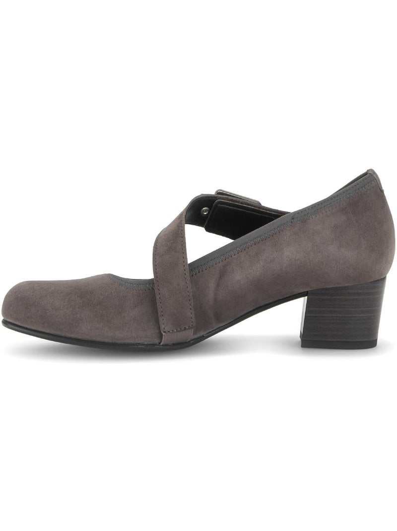 Escarpins  en cuir velours Beige - Kiabi