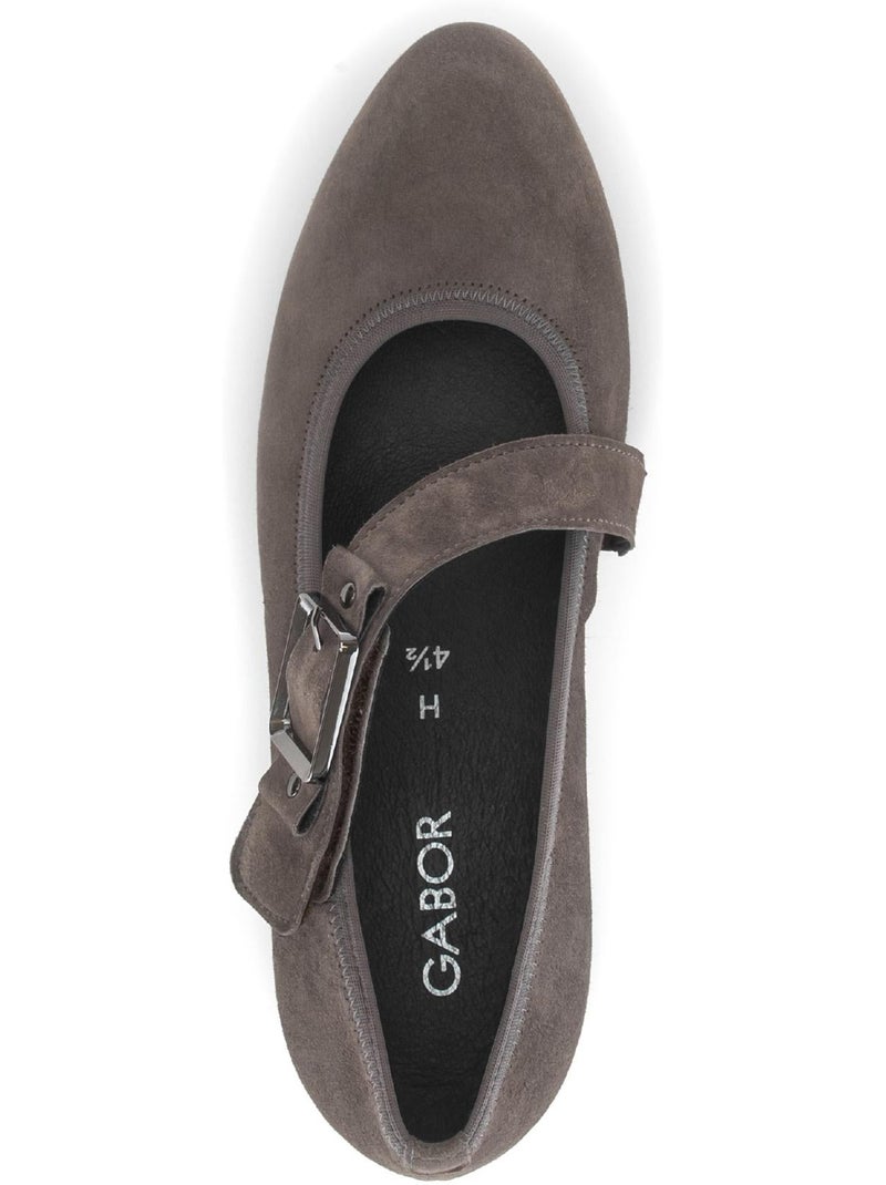 Escarpins  en cuir velours Beige - Kiabi