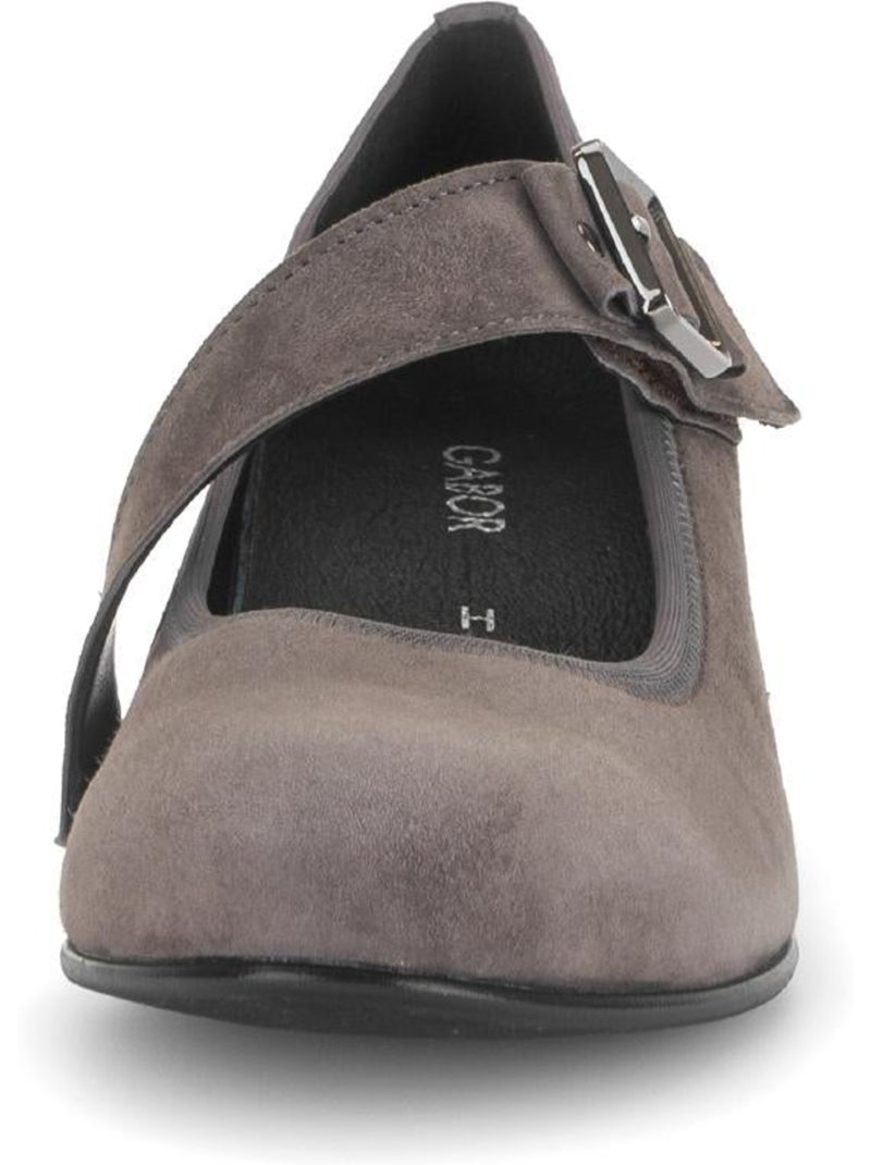 Escarpins  en cuir velours Beige - Kiabi