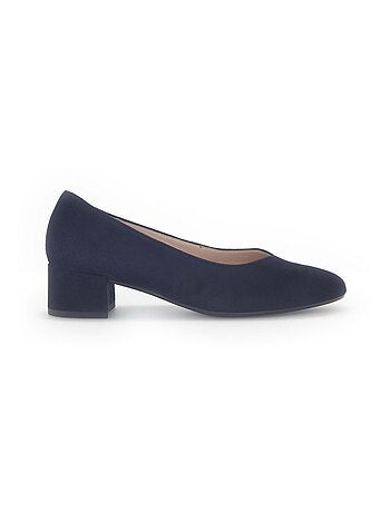 Escarpins en cuir velours