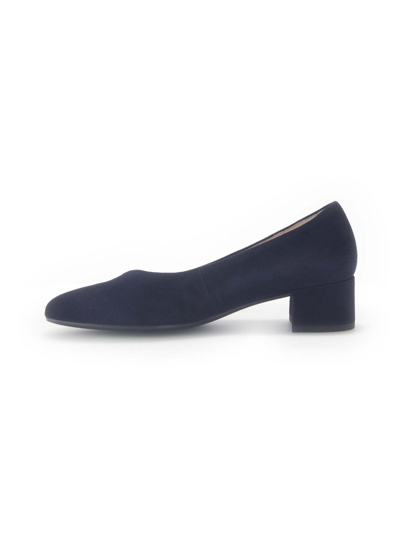 Escarpins  en cuir velours Bleu - Kiabi