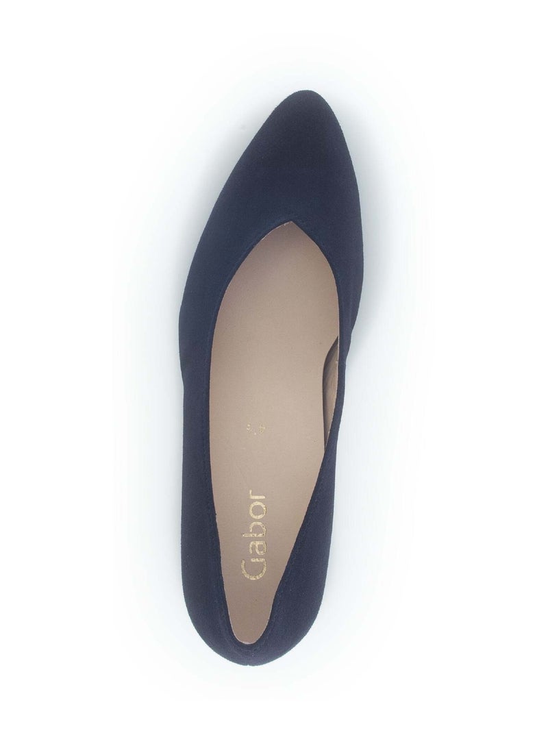 Escarpins  en cuir velours Bleu - Kiabi