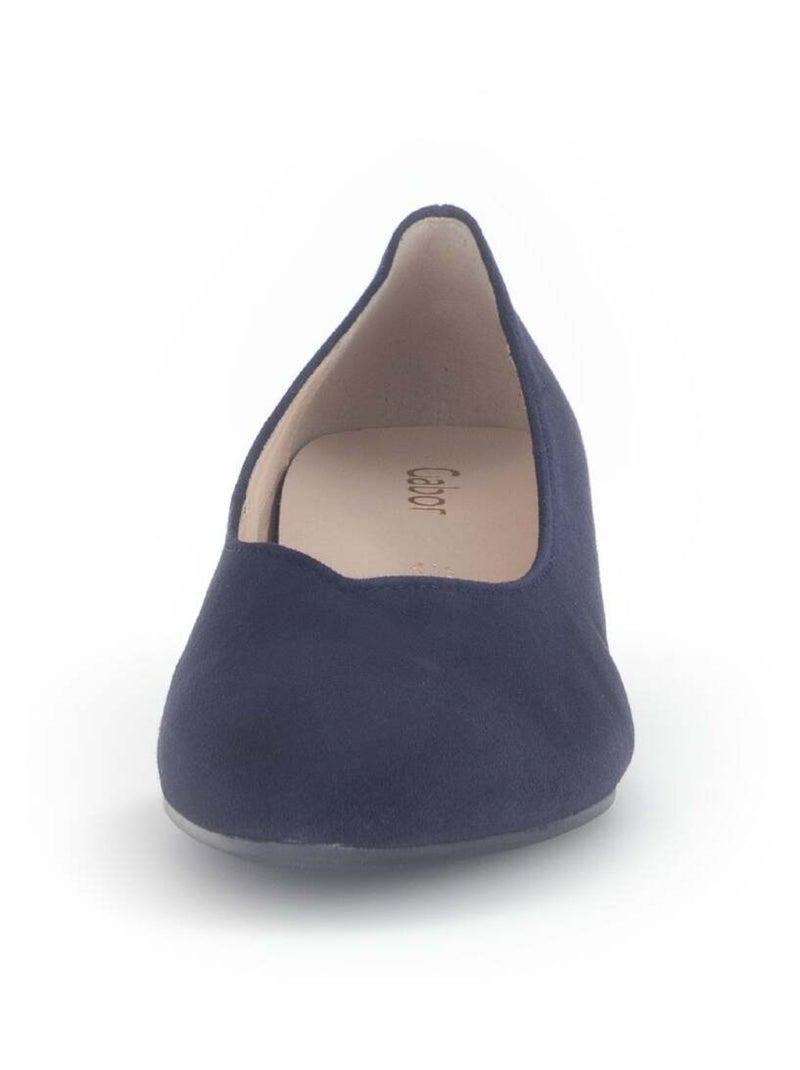 Escarpins  en cuir velours Bleu - Kiabi