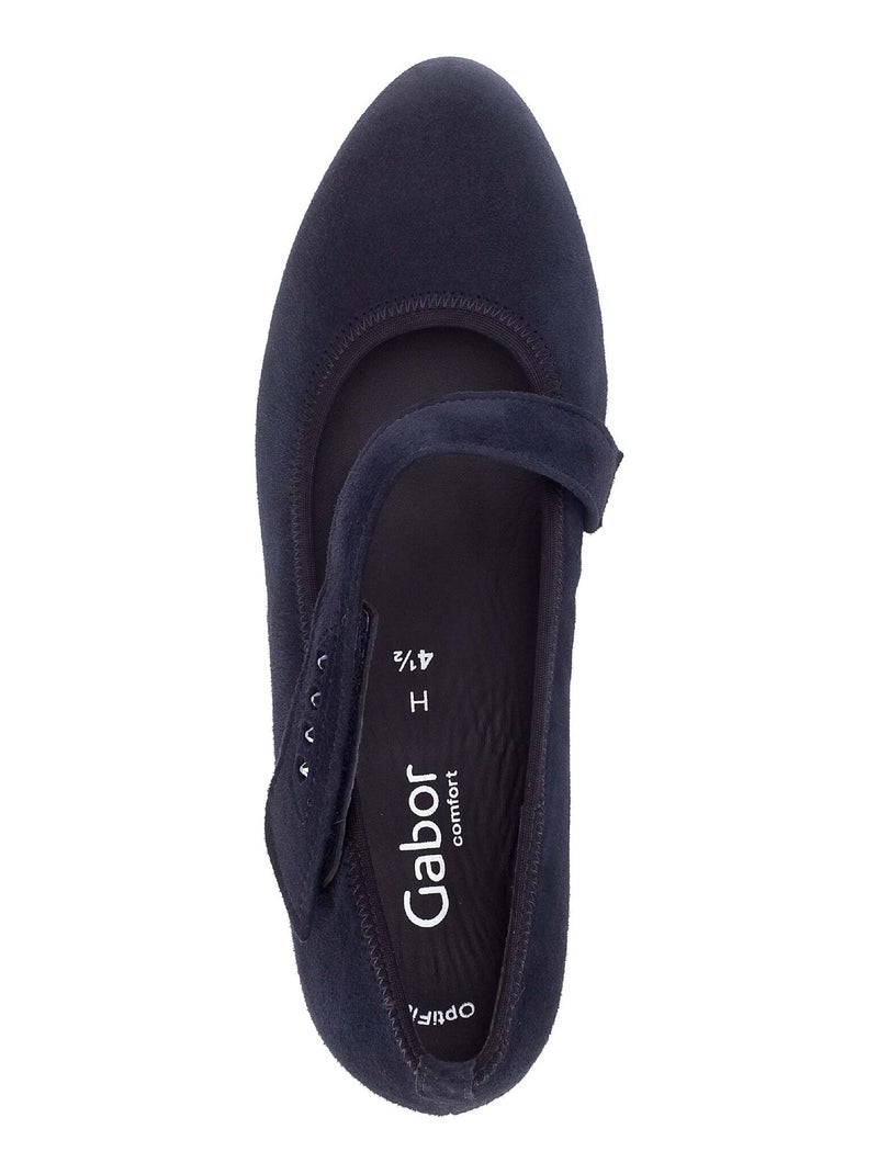 Escarpins  en cuir velours Bleu - Kiabi