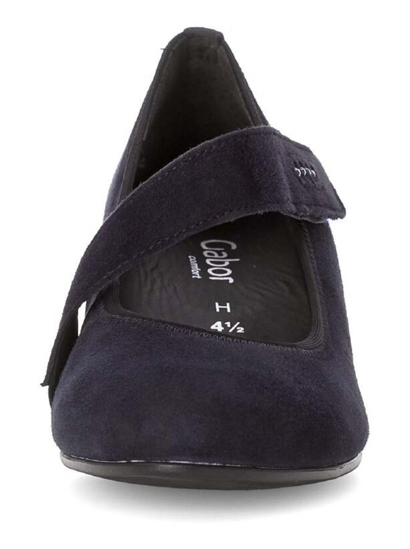 Escarpins  en cuir velours Bleu - Kiabi