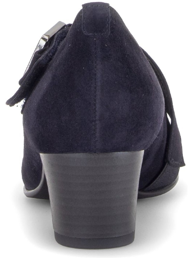 Escarpins  en cuir velours Bleu - Kiabi