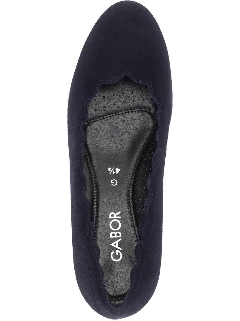 Escarpins  en cuir velours Bleu - Kiabi
