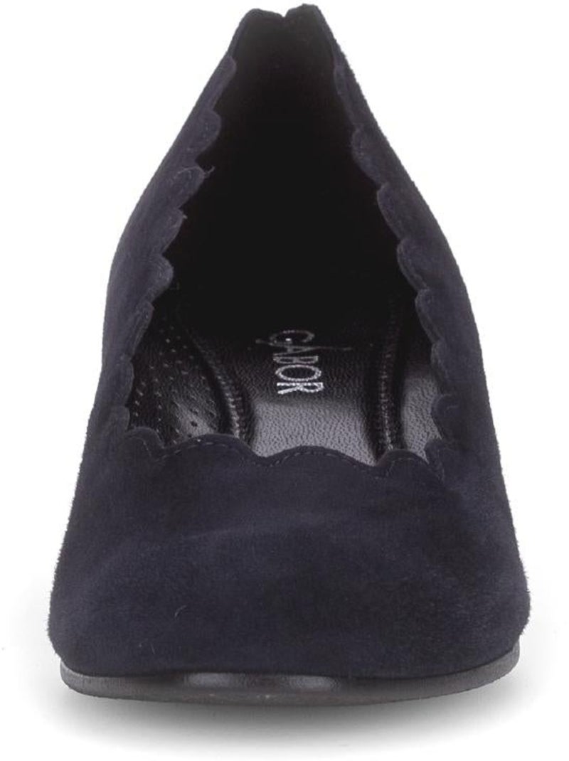 Escarpins  en cuir velours Bleu - Kiabi