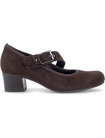 Escarpins en cuir velours