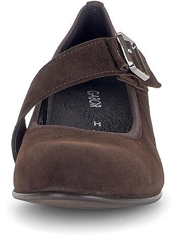 Escarpins en cuir velours